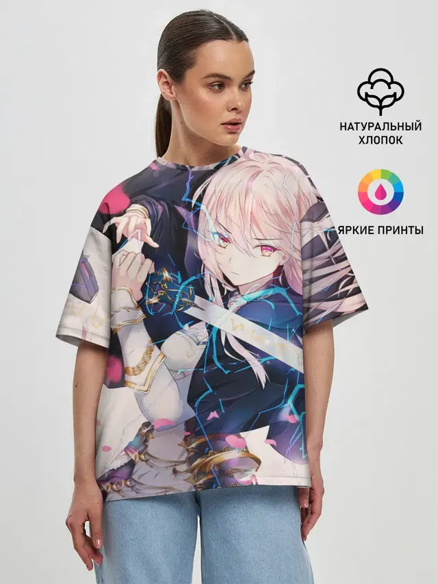 Женская футболка оверсайз