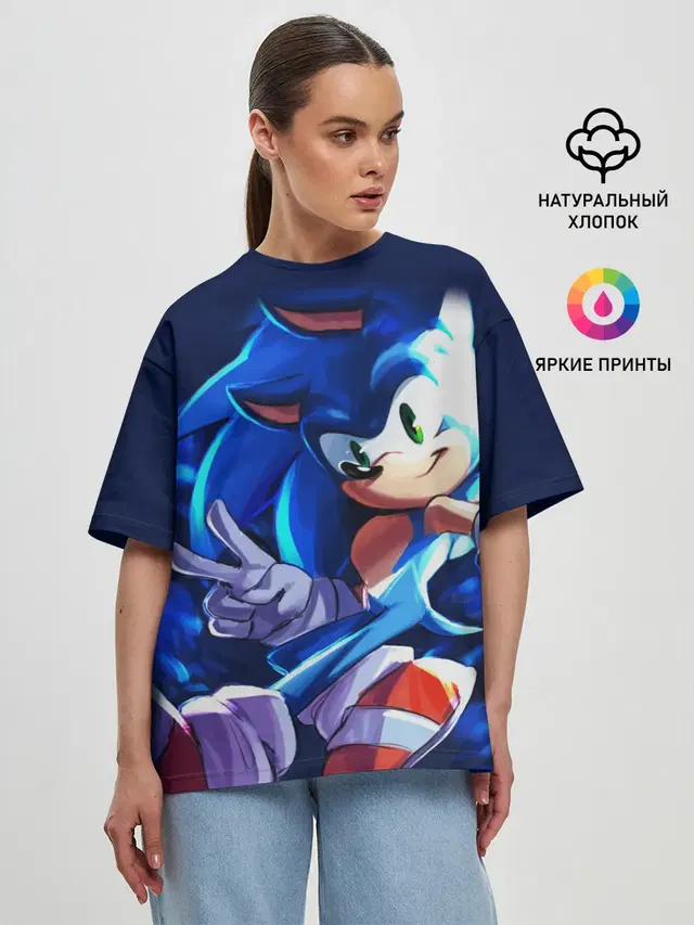 Женская футболка оверсайз
