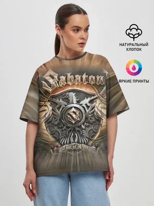 Женская футболка оверсайз с принтом «Coat of Arms»