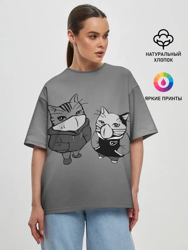 Женская футболка оверсайз