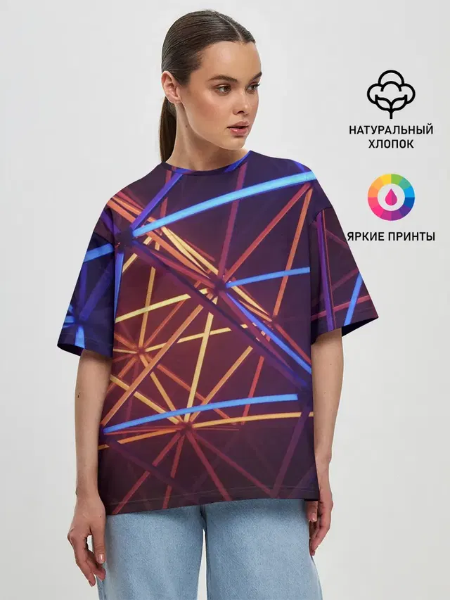 Женская футболка оверсайз