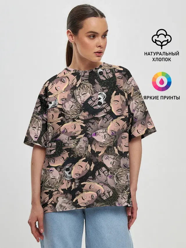 Женская футболка оверсайз