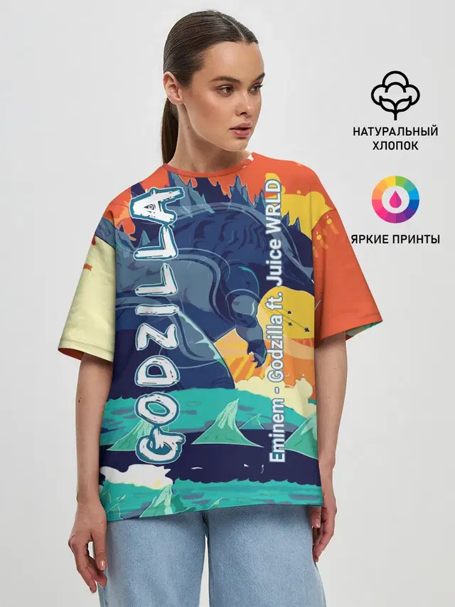 Женская футболка оверсайз