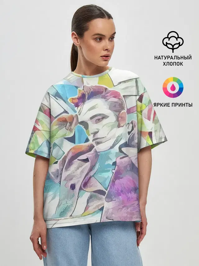 Женская футболка оверсайз