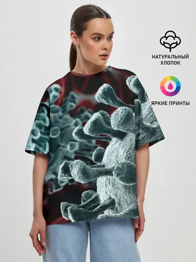 Женская футболка оверсайз
