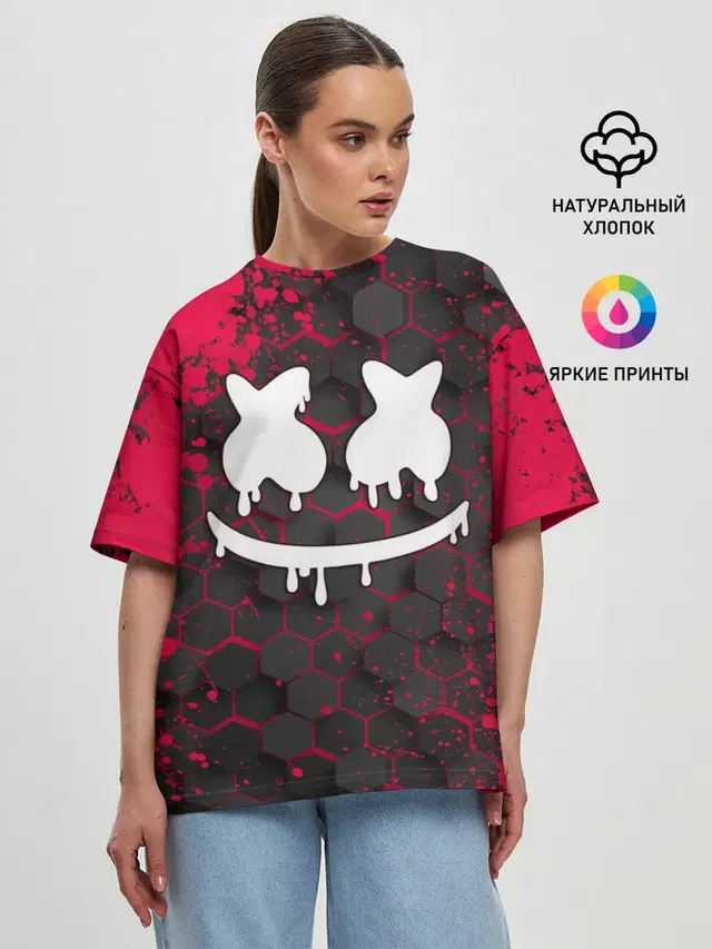 Женская футболка оверсайз