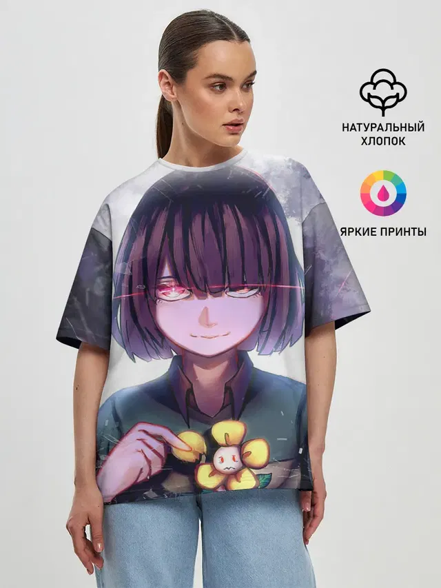 Женская футболка оверсайз