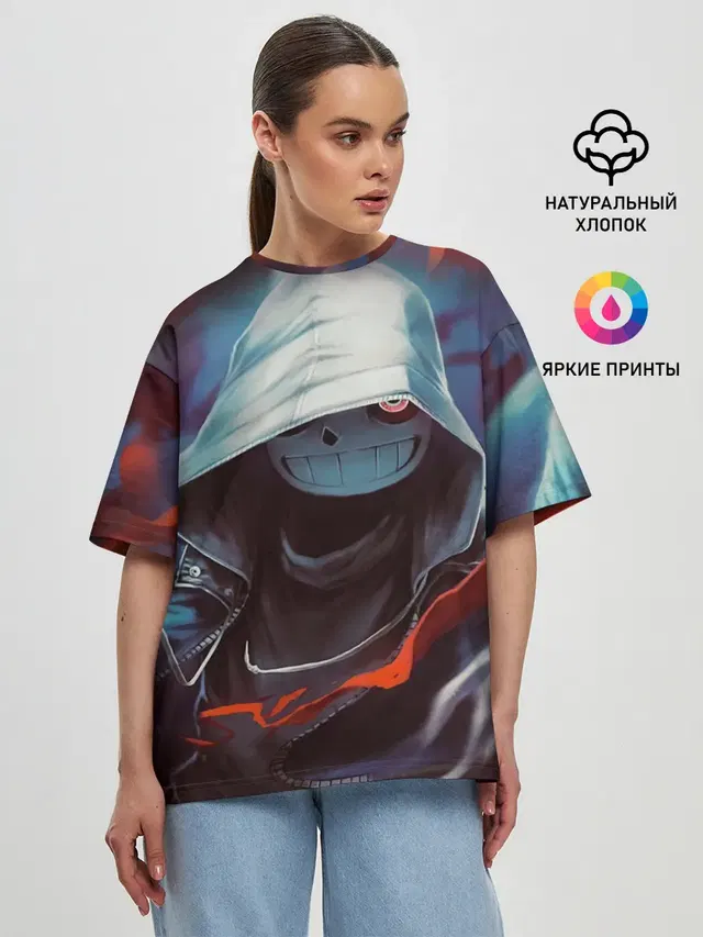 Женская футболка оверсайз