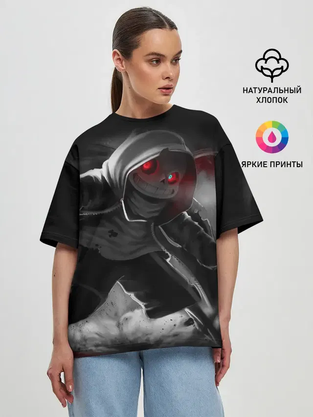 Женская футболка оверсайз