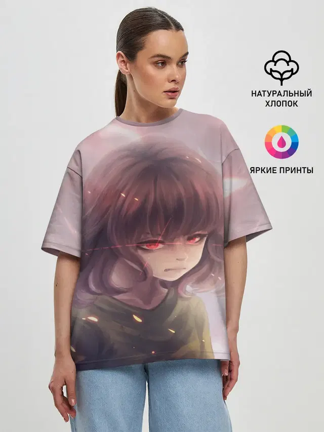 Женская футболка оверсайз