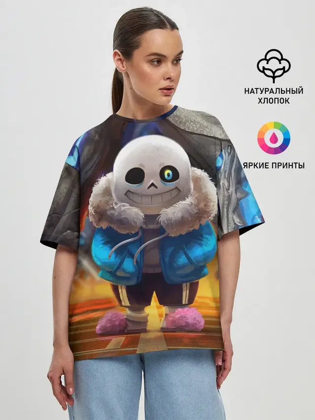 Женская футболка оверсайз