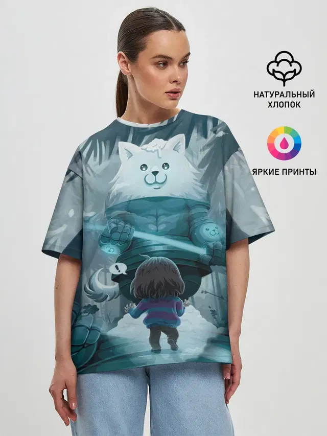Женская футболка оверсайз