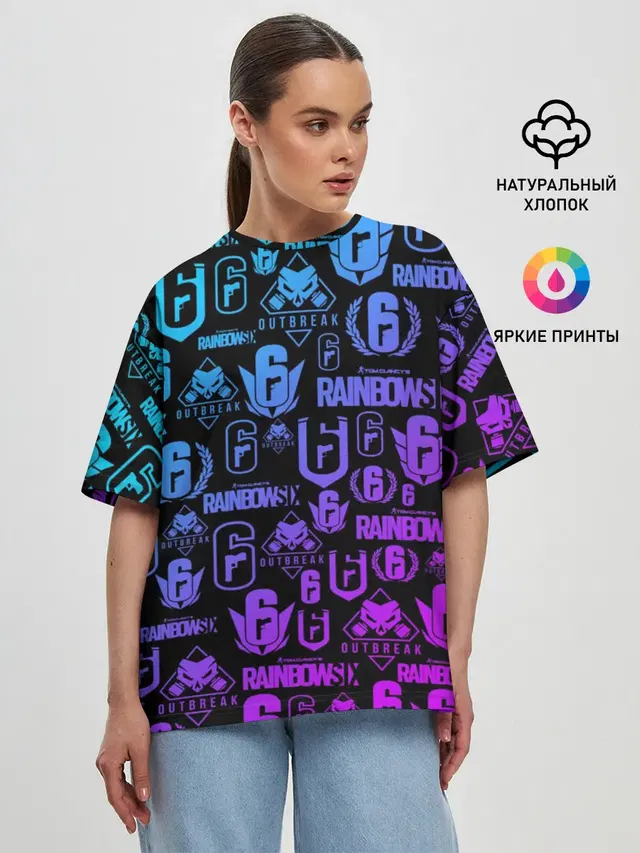 Женская футболка оверсайз