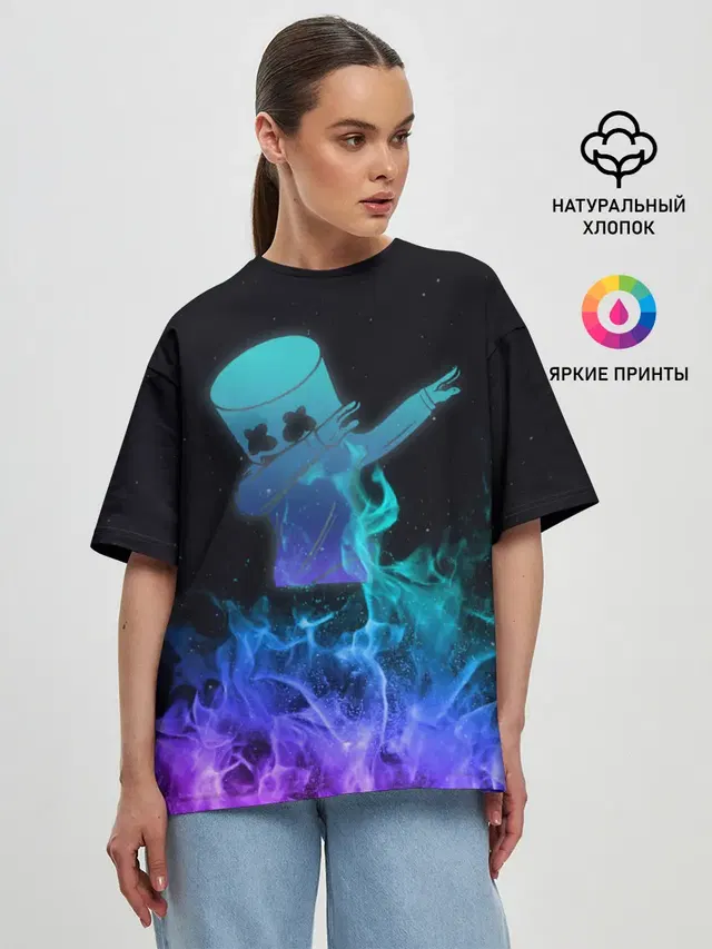 Женская футболка оверсайз