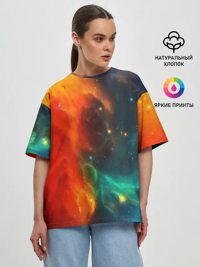 Женская футболка оверсайз