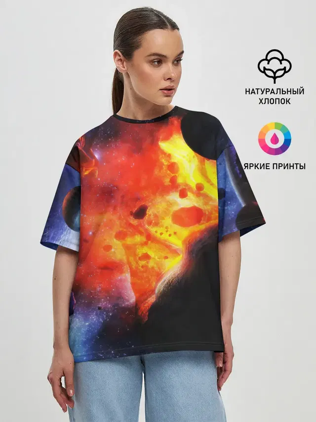 Женская футболка оверсайз