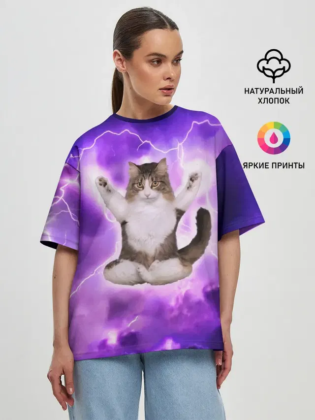 Женская футболка оверсайз