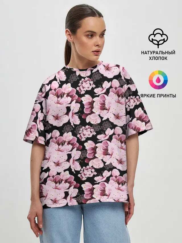 Женская футболка оверсайз