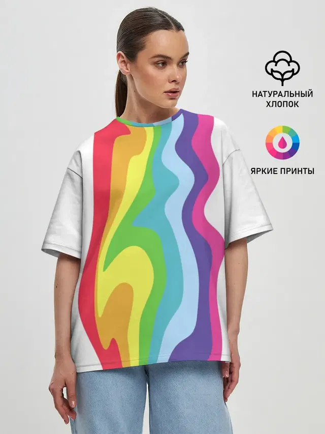 Женская футболка оверсайз