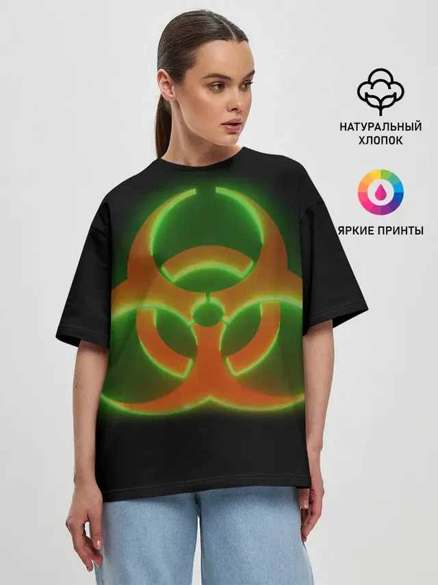 Женская футболка оверсайз