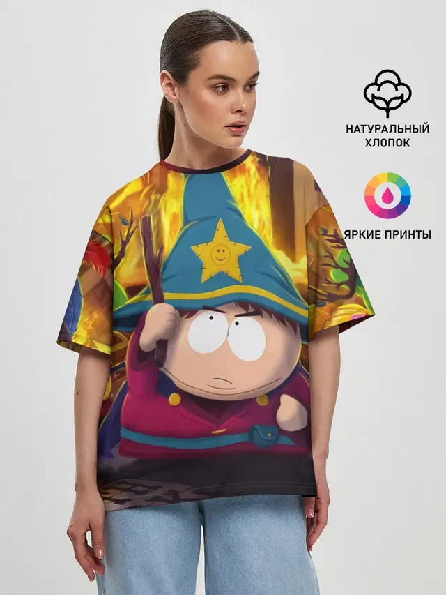 Женская футболка оверсайз с принтом «Разное — ЮЖНЫЙ ПАРК — SOUTH PARK»