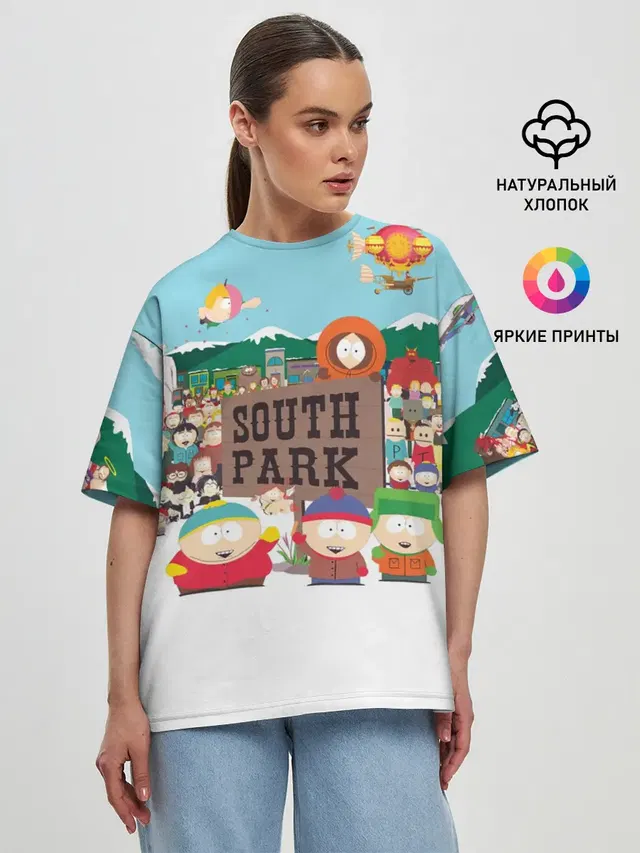 Женская футболка оверсайз