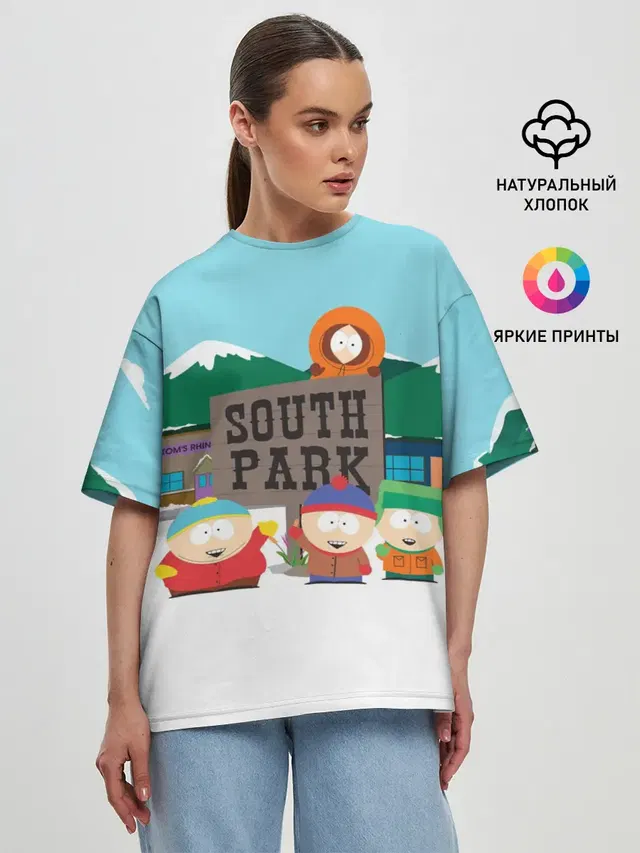 Женская футболка оверсайз