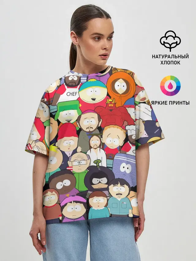 Женская футболка оверсайз