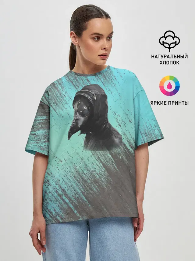 Женская футболка оверсайз