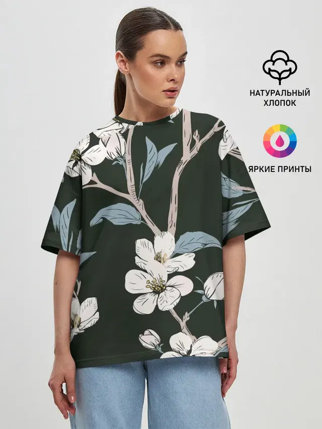 Женская футболка оверсайз