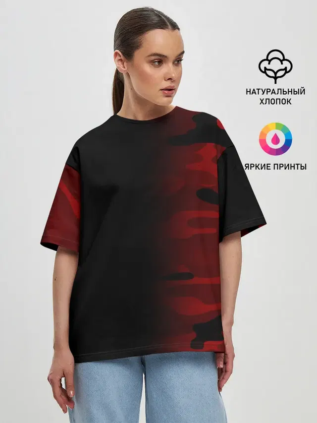 Женская футболка оверсайз