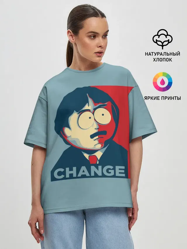 Женская футболка оверсайз