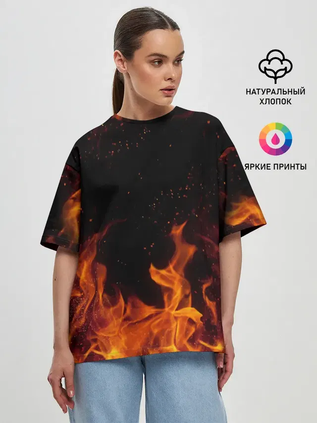 Женская футболка оверсайз