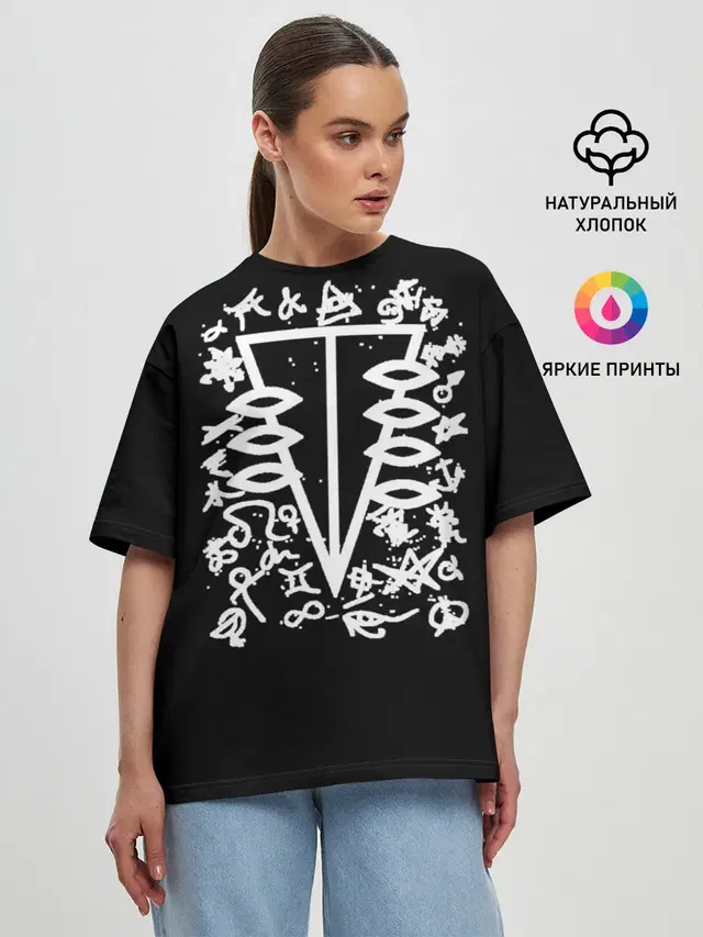 Женская футболка оверсайз