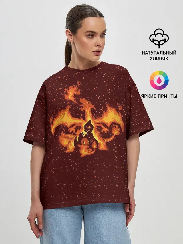 Женская футболка оверсайз