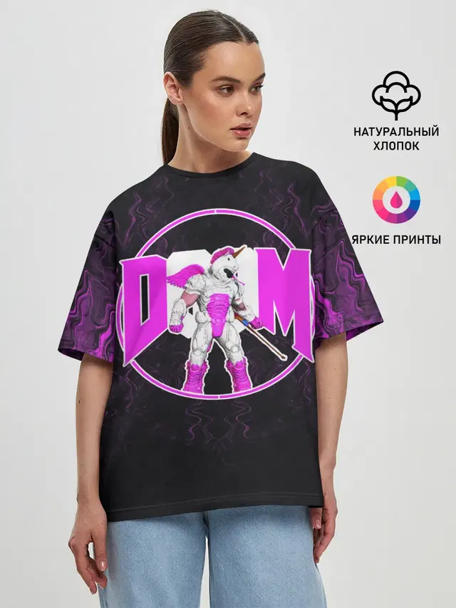 Женская футболка оверсайз