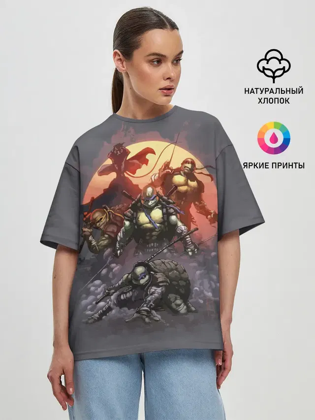 Женская футболка оверсайз