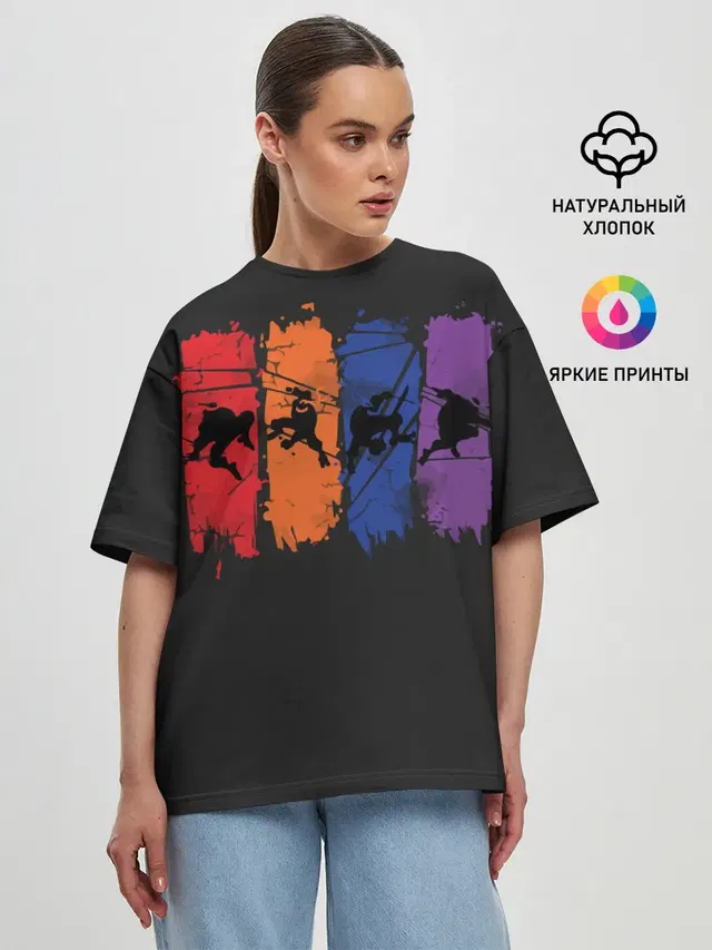 Женская футболка оверсайз