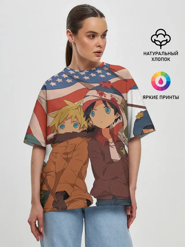 Женская футболка оверсайз