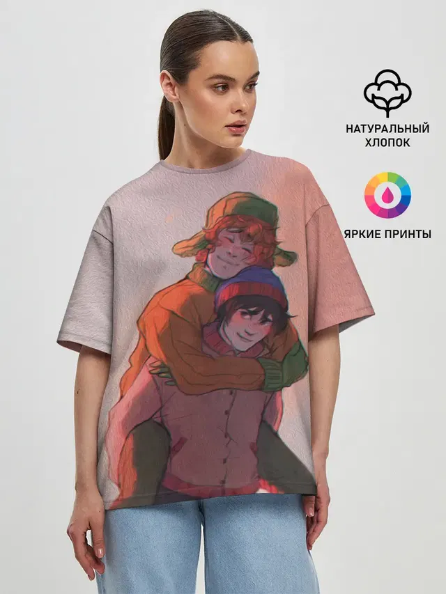 Женская футболка оверсайз