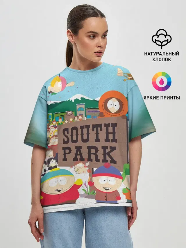 Женская футболка оверсайз