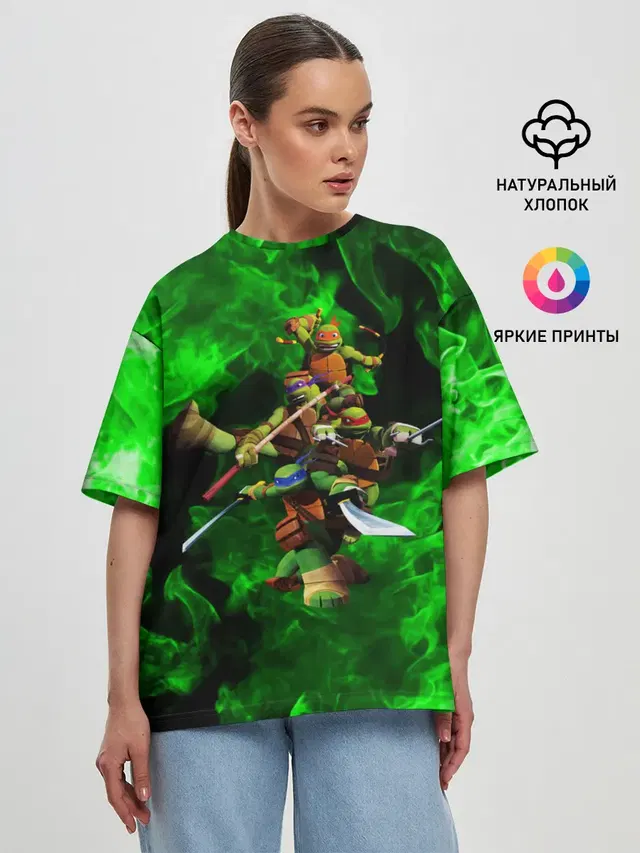 Женская футболка оверсайз