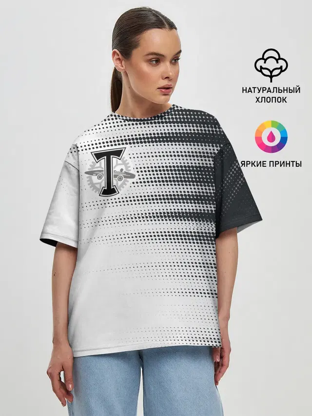Женская футболка оверсайз