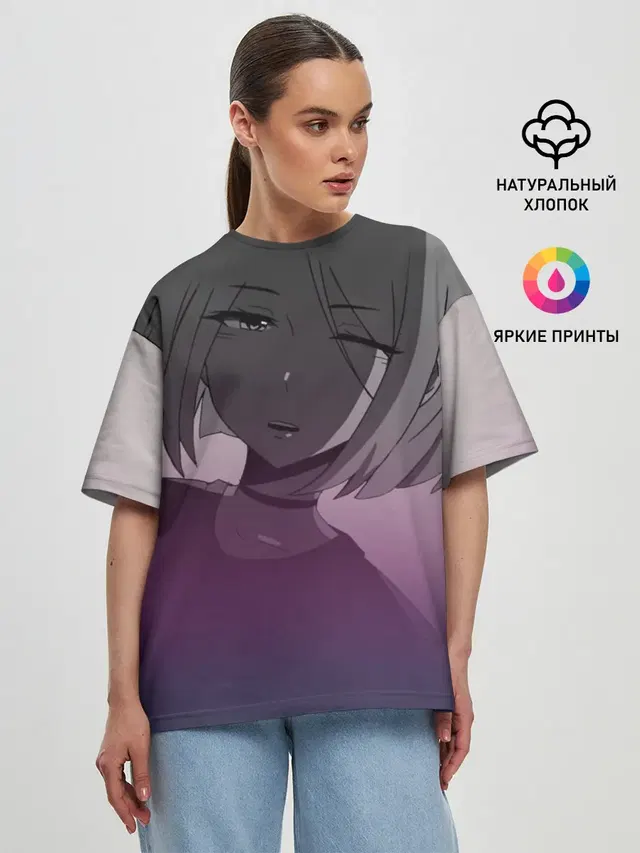 Женская футболка оверсайз