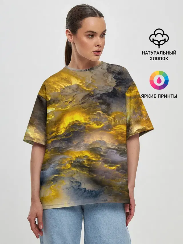Женская футболка оверсайз