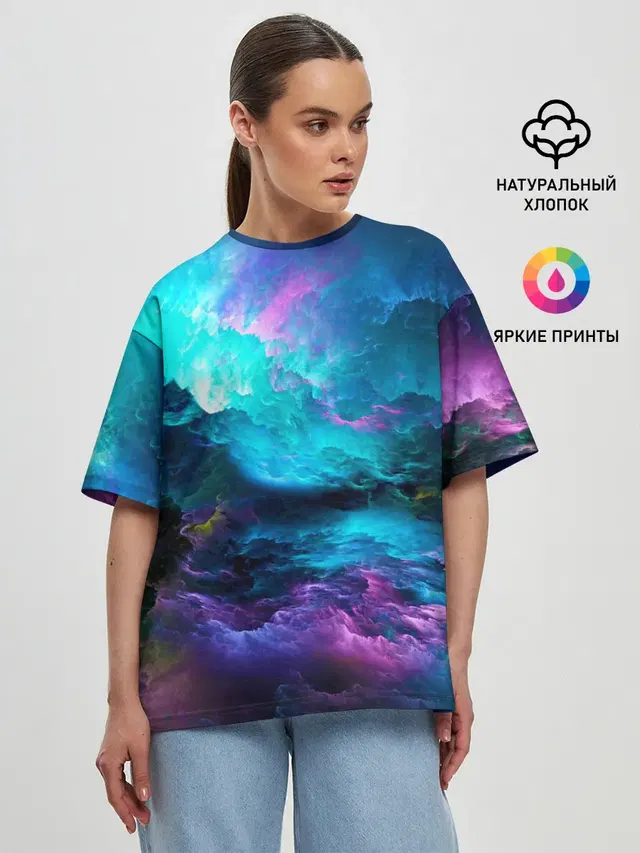 Женская футболка оверсайз