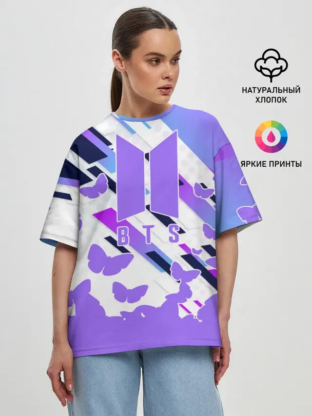 Женская футболка оверсайз