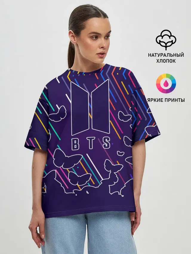 Женская футболка оверсайз