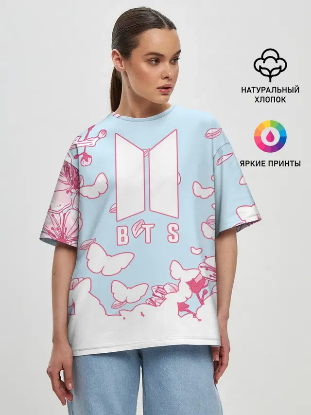 Женская футболка оверсайз