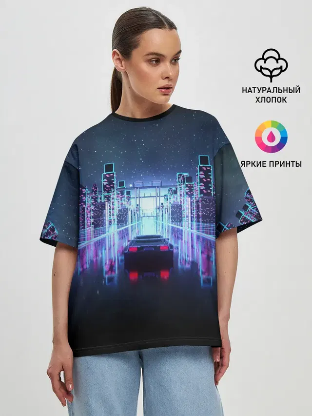 Женская футболка оверсайз